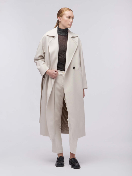 Cappotto in lana cashmere doppio petto con rever gesso cpt061_bn_f2520b_ges003