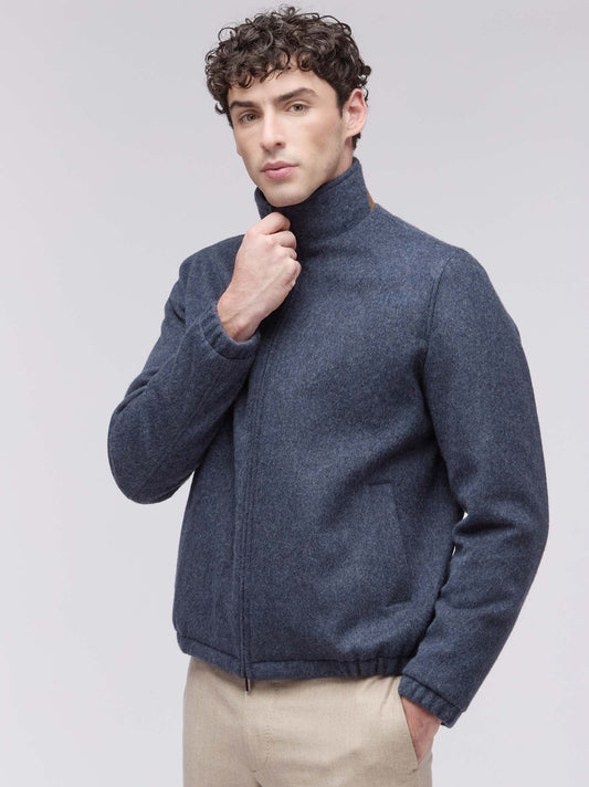 Bomber in lana cashmere blu gias99_col3_tblu00