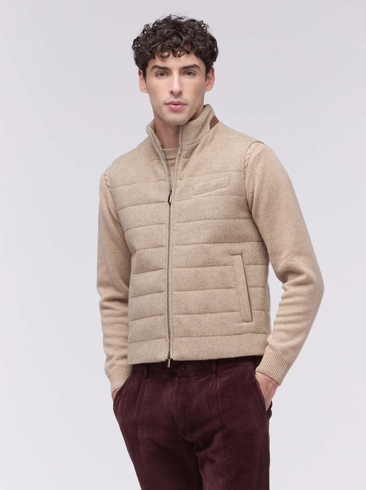 Men's quilted wool-cashmere vest beige gis001_n_col3_tbeige