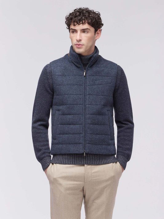Gilet da uomo trapuntato in lana cashmere blu gis001_n_col3_tblu00