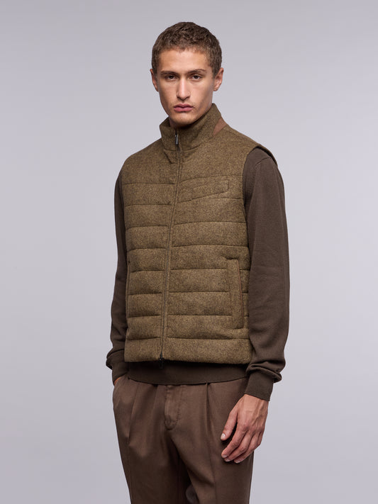 Gilet da uomo trapuntato in lana cashmere fango gis001_n_col3_tfango