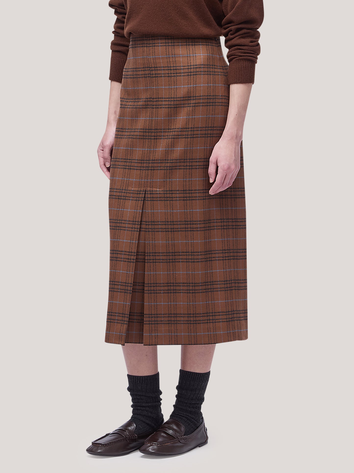 Shirt dress in Glen check flannel volcano gon077_t22_f26-22_tvulca 74820014440774