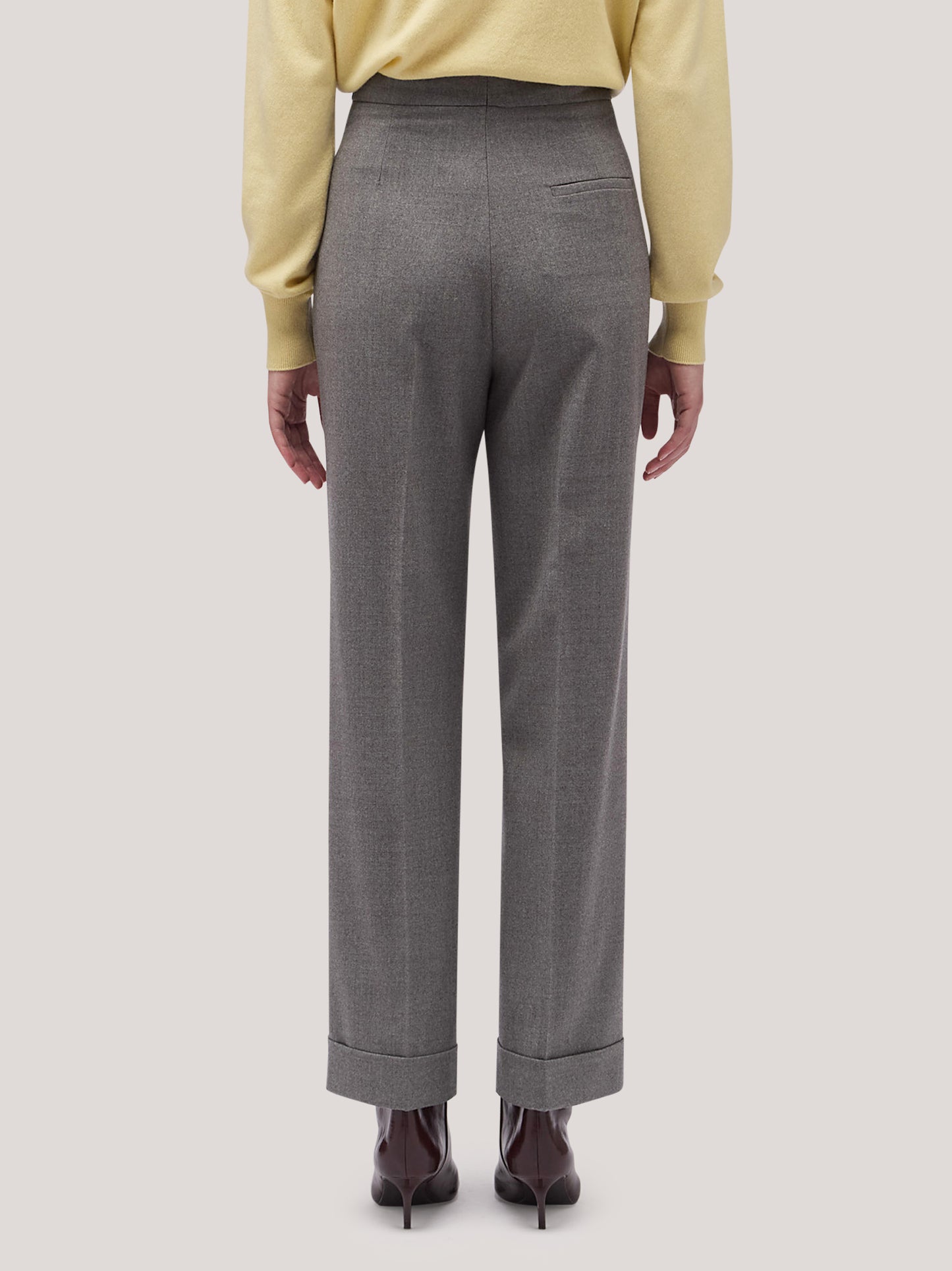 Women's flannel palazzo trousers with cuffs perla pam184_f2519a_per001 68145238901062