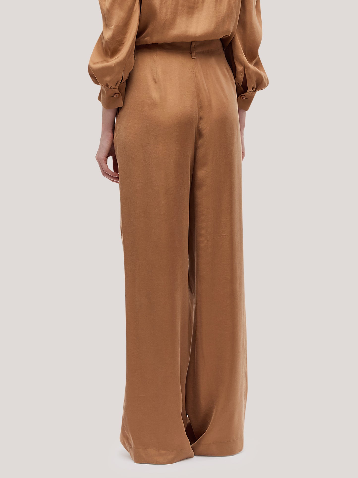 Pantalone ampio con pences terracotta pam199_s2610c_tterra 72190717624646
