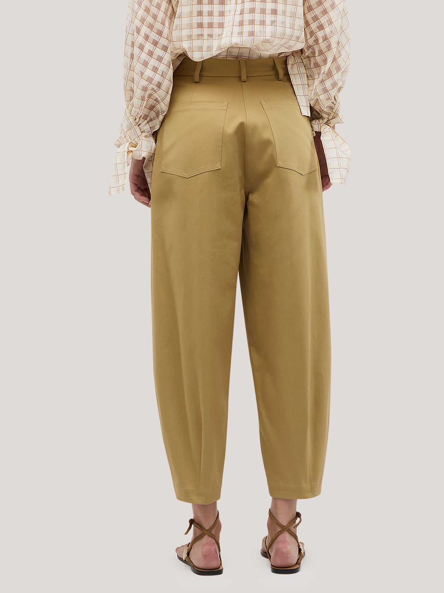 Pantalone a palloncino in gabardine sable pam215_s2612b_tsable 72020509458758