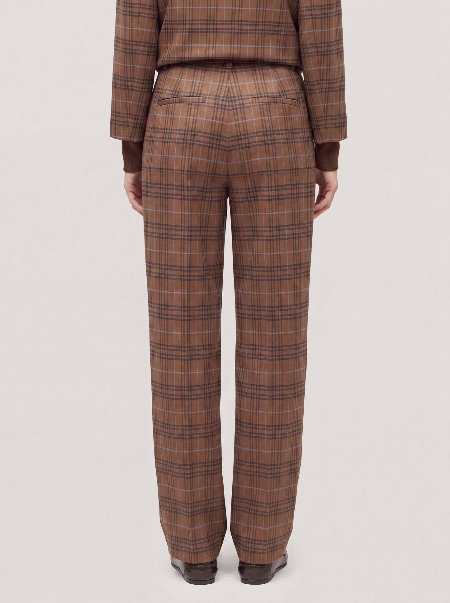 Carrot fit trousers in Glen check flannel volcano pam232_t22_f26-22_tvulca 74822883737926