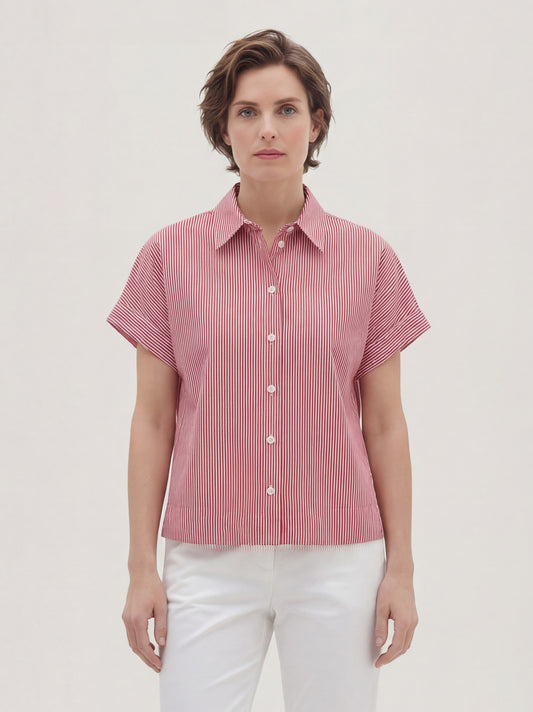 Camicia kimono a scatola rigata rosso pgc051_col3_trosso