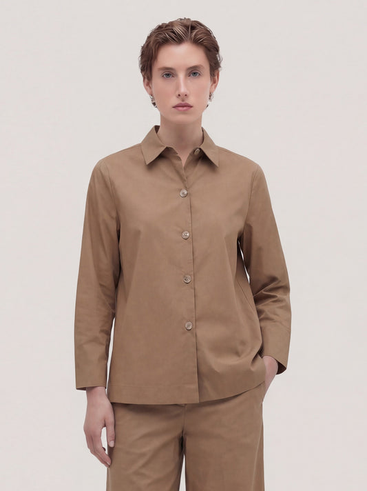 Camicia in tela vela coccio pgc052_col3_tcocci