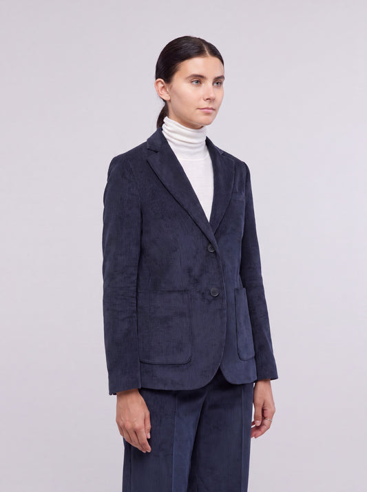 Single-breasted velvet jacket with patch pockets blu pgi036_n_col3_tblu00