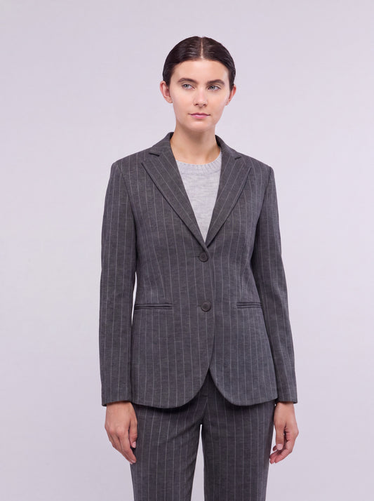 Single-breasted pinstripe jacket in punto milano grigio pgi037_n_col3_tgrigi