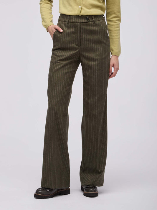 Pantalone palazzo gessato verde pnd112_col2_tverde