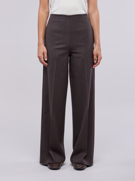 Minimalist wide-leg palazzo trousers with elastic waist moro pnd141_n_col3_tmoro0