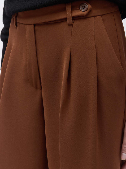 Pantalone palazzo con piega davanti - Pantalone palazzo con piega davanti alt - 002