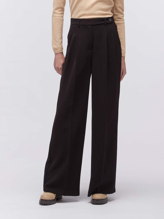 Pantalone palazzo con piega davanti nero png248_col3_tnero0
