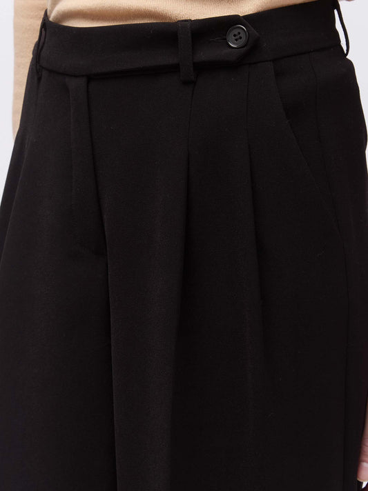 Pantalone palazzo con piega davanti - Pantalone palazzo con piega davanti alt - 002