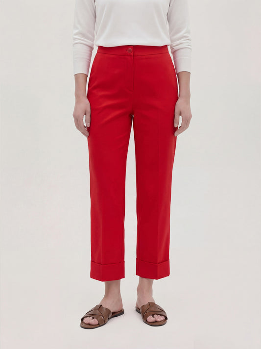 Pantalone diritto con risvolto rosso png257_col3_trosso