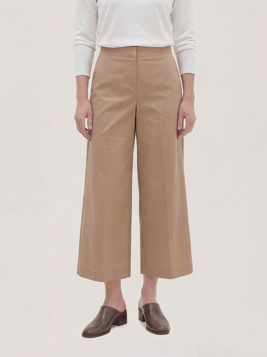 Pantalone ampio in tela vela crop coccio png260_col3_tcocci