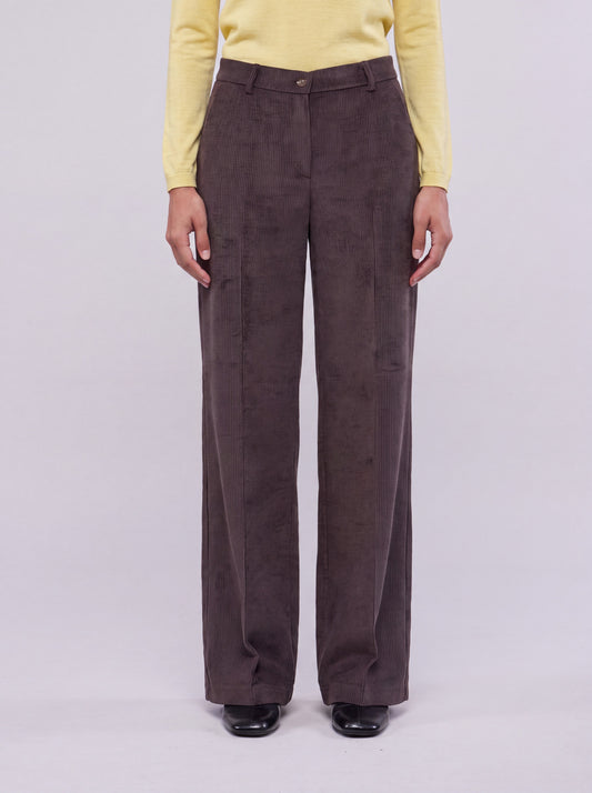 Wide-leg velvet palazzo trousers with slash pockets moka png268_n_col3_tmoka0