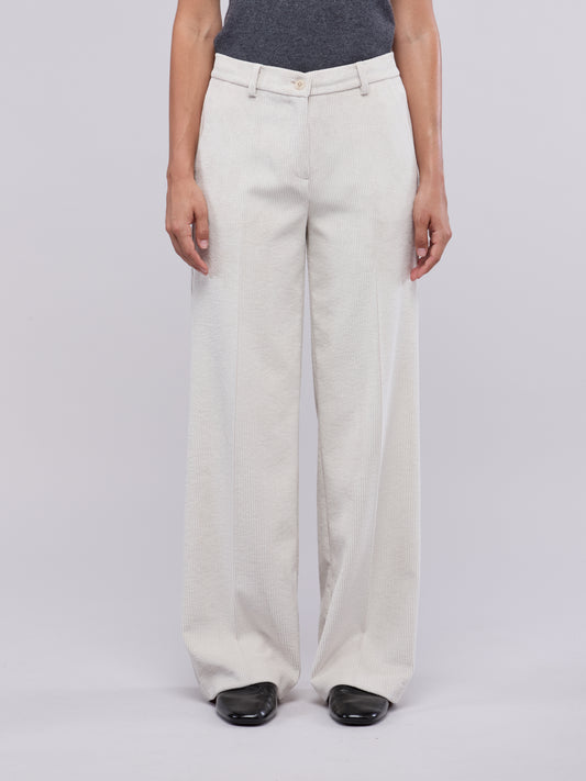 Wide-leg velvet palazzo trousers with slash pockets cream png268_n_col3_panna