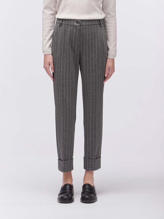 Pinstripe punto milano trousers with cuffs grigio png273_n_col3_tgrigi
