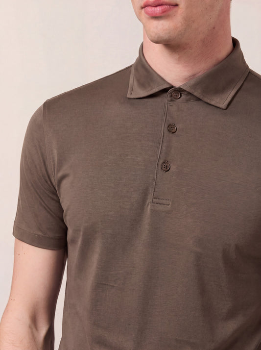 Polo mezza manica collo camicia filoscozia - Polo mezza manica collo camicia filoscozia alt - 002