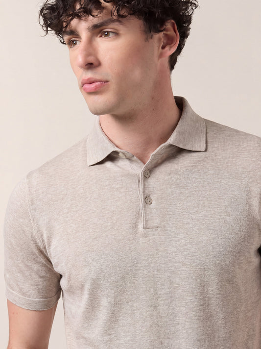 Polo mezza manica con collo camicia - Polo mezza manica con collo camicia alt - 002