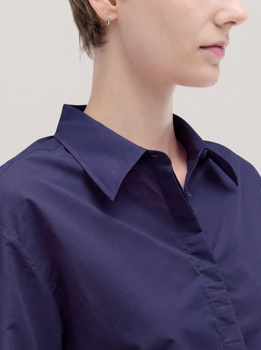Camicia crop in cotone - Camicia crop in cotone alt - 002