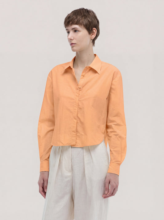 Camicia crop in cotone sour top083_bn_s2610a_tsour0