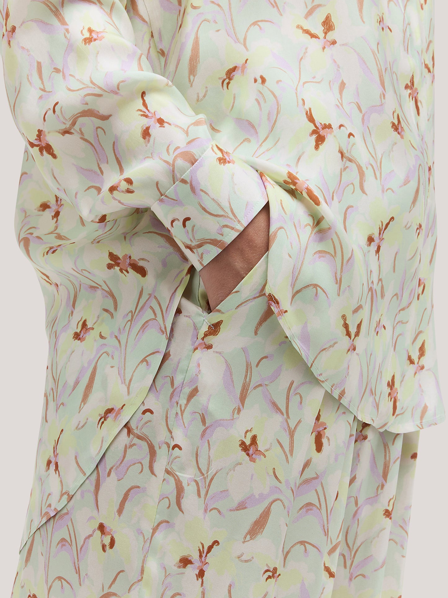 Camicia over con fantasia orchidea green tea/lillac top107_s2611b_tgreli 74536864252230