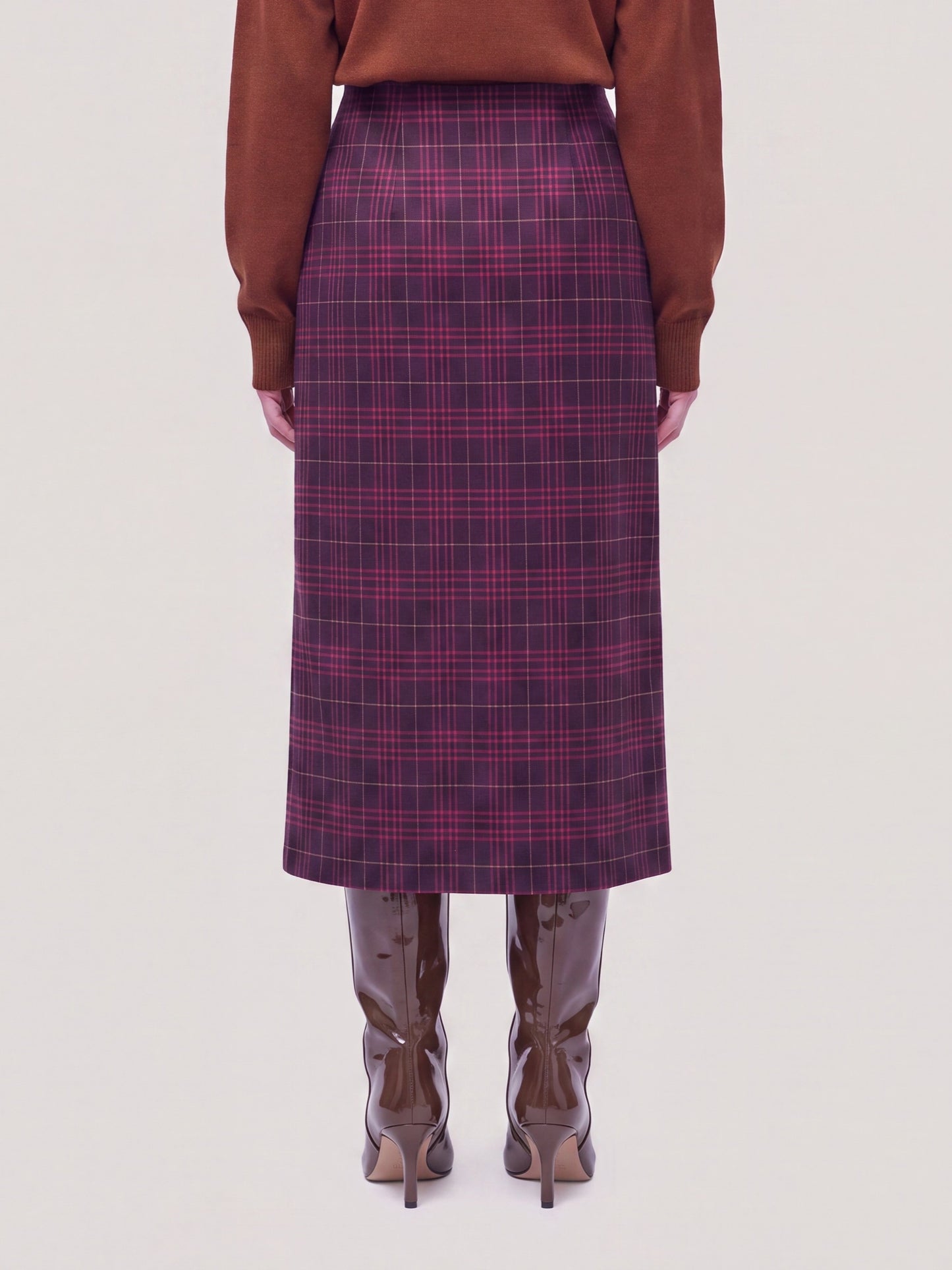 Shirt dress in Glen check flannel night gon077_t22_f26-22_tnotte 74843974500678