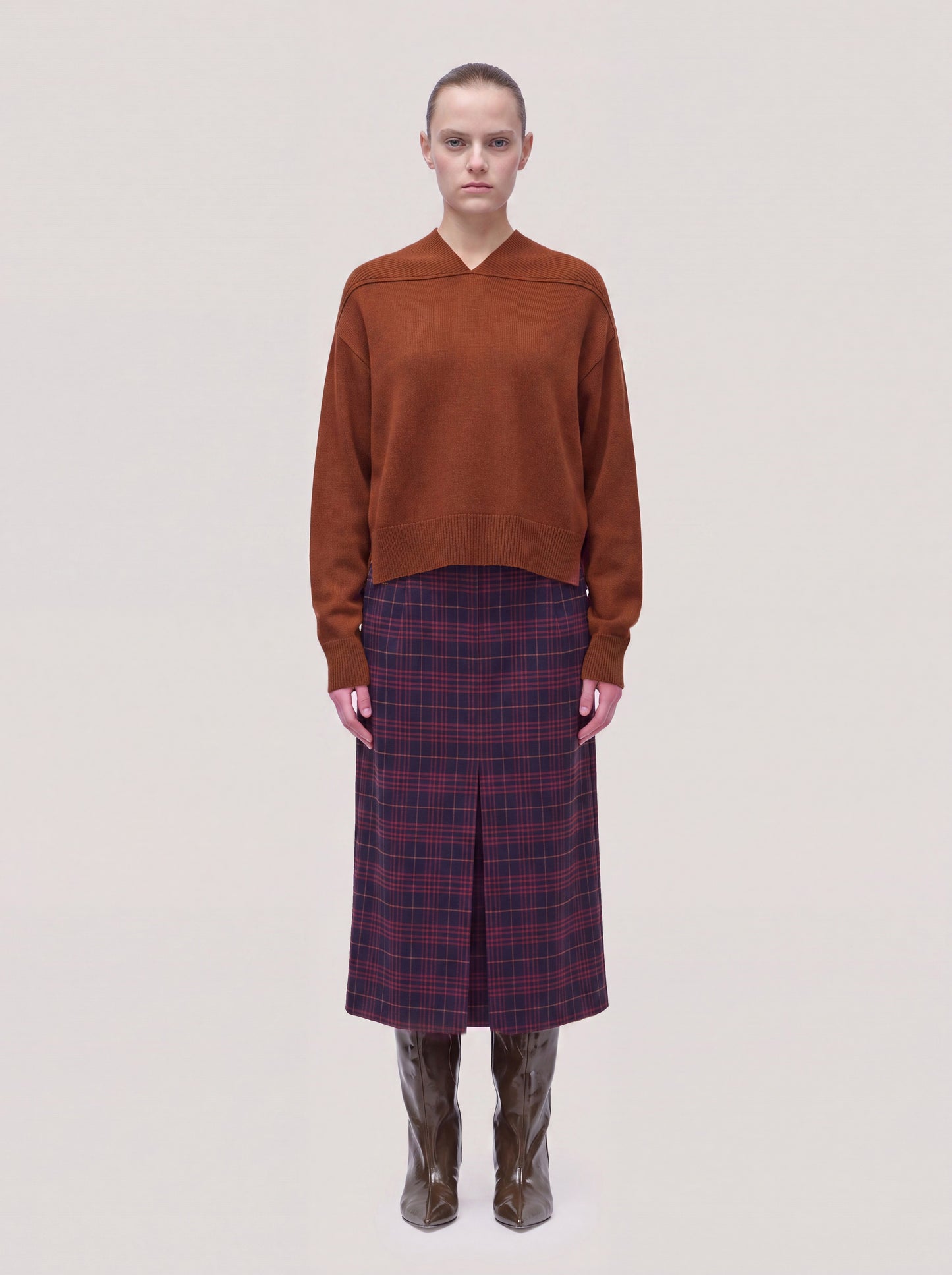 Shirt dress in Glen check flannel night gon077_t22_f26-22_tnotte 74843974566214