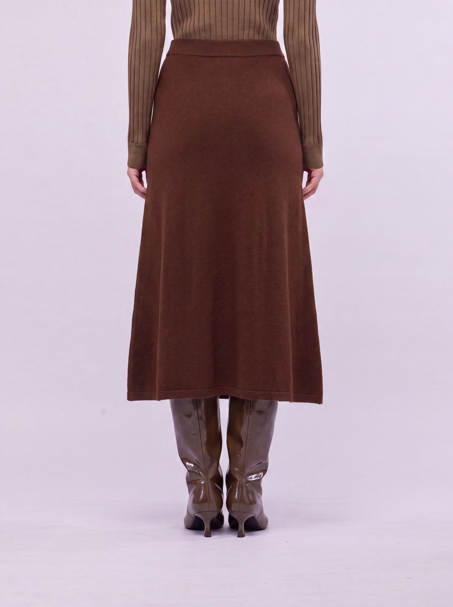 Gonna lunga in Essential cashmere noce 260a62_fw26-3_492noc 74707743899974