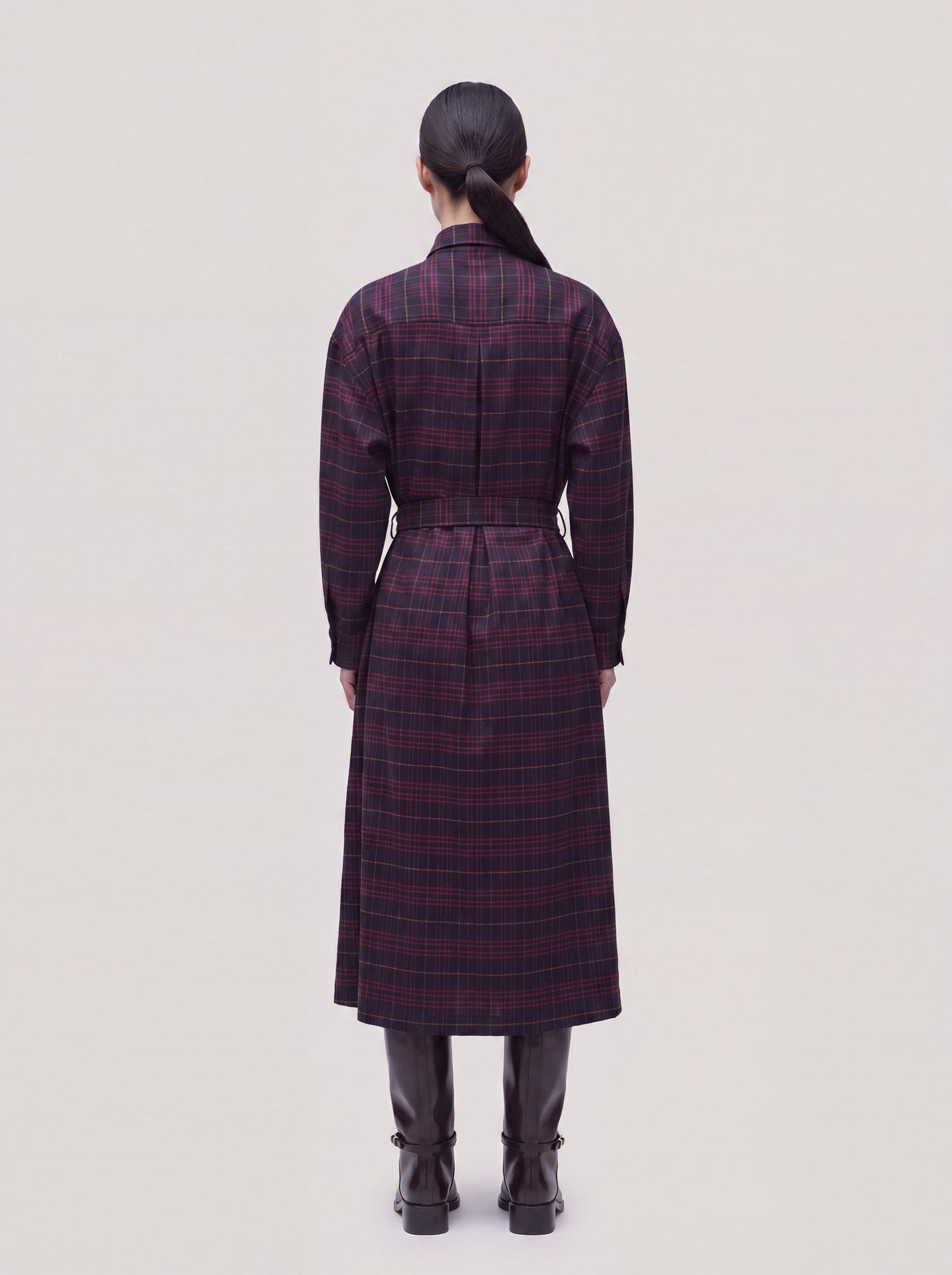 Shirt dress in Glen check flannel night abi055_t22_f26-22_tnotte 74757458559302